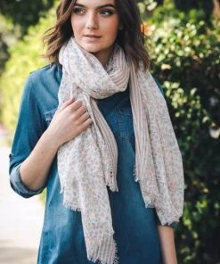 Leto Accessories Clothing, Accessories & Mens Soft Stripe And Bloom Spring Scarf