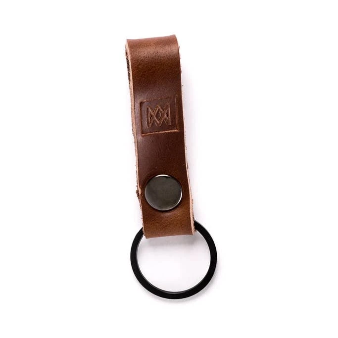 Mission Leather Co Brown Leather Loop Keychain Mission Leather Co Brown Leather Loop Keychain