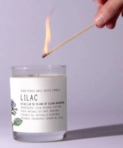 Just Bee Cosmetics Lilac Candle Home Goods
