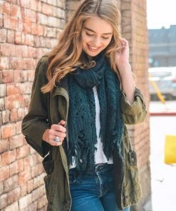 Leto Accessories Clothing, Accessories & Mens Navy Feather Knit Boho Scarf