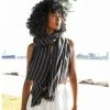 Leto Accessories Pencil Stripe Double Weave Scarf