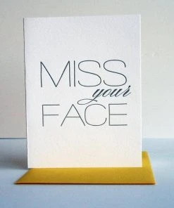 Steel Petal Press Miss Your Face Card Cards