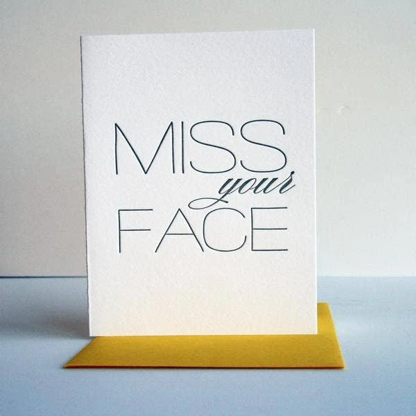 Steel Petal Press Miss Your Face Card Cards Steel Petal Press Miss Your Face Card Cards