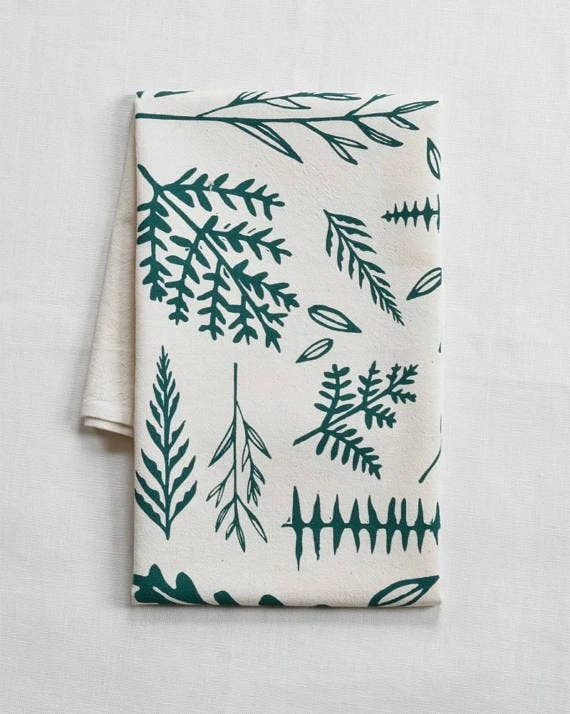 Hearth And Harrow Woodland Ferns Tea Towel (Green) Hearth And Harrow Woodland Ferns Tea Towel (Green)