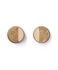 Treeline And Tide Gold Round Studs Clothing, Accessories & Mens