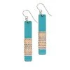 Treeline And Tide Earrings - Lines Long Blue