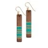 Treeline And Tide Clothing, Accessories & Mens Lines Long Teal Earrings
