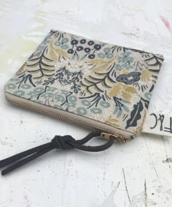 Frankie & Coco PDX Pacific Zipper Pouch In First Light Metallic Garden Canvas Clothing, Accessories & Mens