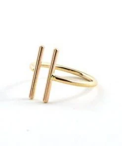 DesignbyGam Gold Filled Double Bar Ring
