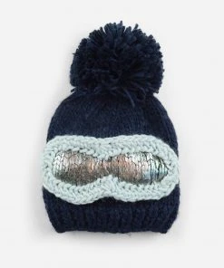 The Blueberry Hill Hats And Scarves Navy Ski Goggles Kids & Baby Hat