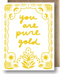 Maija Rebecca Hand Drawn Pure Gold