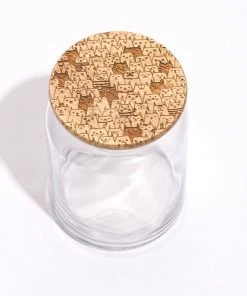 Lucca Kitchen & Bar Cats Wood Lid Glass Jar