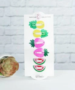 Funky Monkey Fashion Hair Clips - Fruity Fun