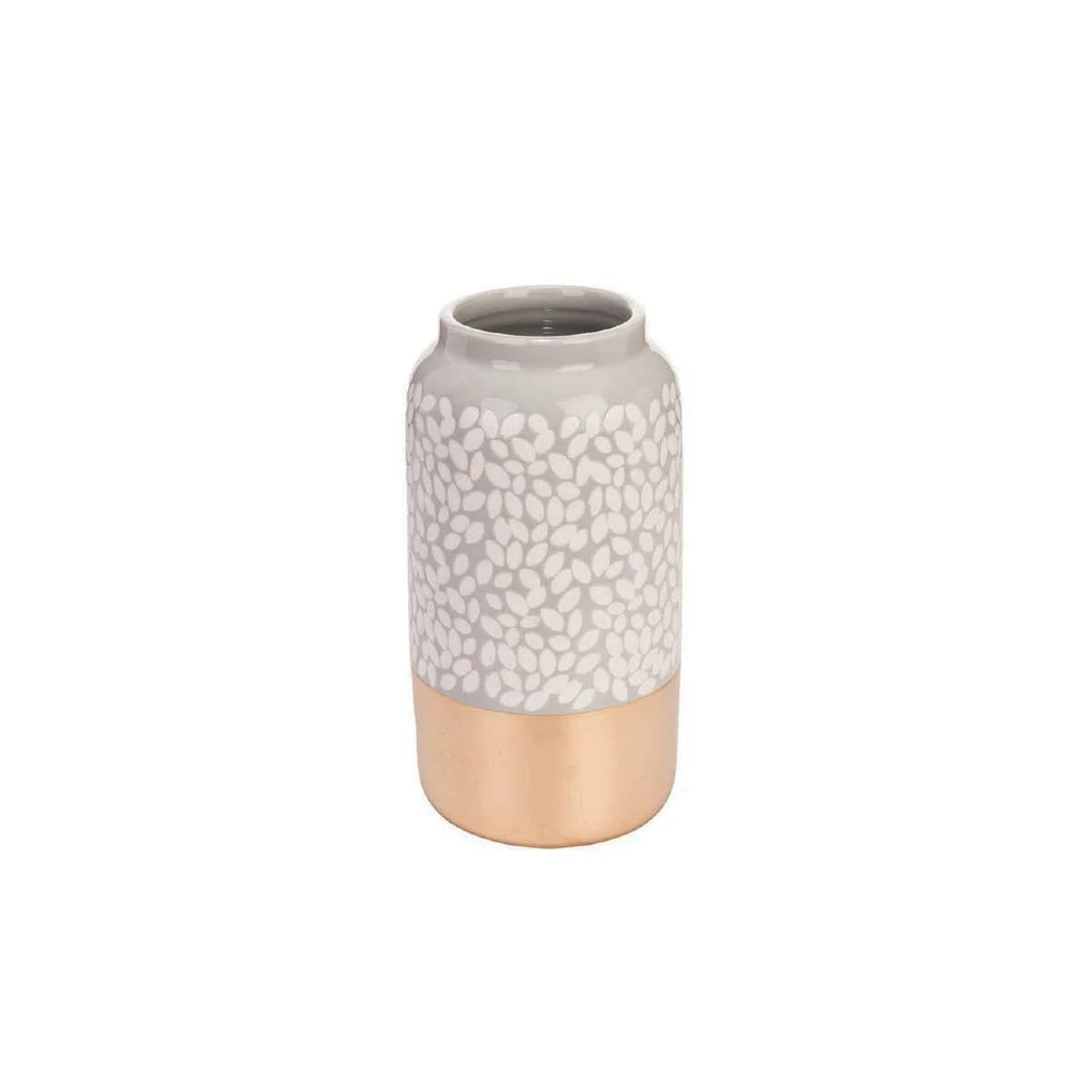Foreside Home & Garden Gray Leaf Metallic Vase Home Goods Foreside Home & Garden Gray Leaf Metallic Vase Home Goods