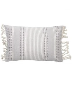 Foreside Home & Garden Home Goods Grey Woven Nila Pillow