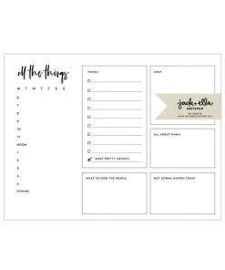 Jack + Ella Paper Living With Landyn "All The Things" Daily Planner Notepad