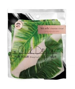KITSCH Bath & Body Microfiber Hair Towel - Palm Print