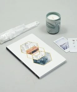 Denik Gold Hexes Layflat Journal