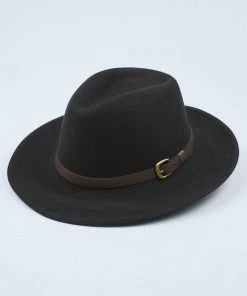 Elegancia Tropical Hats Houston Black Festival Style Felt Hat Clothing, Accessories & Mens