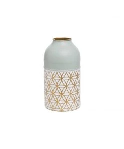 Foreside Home & Garden Home Goods Modern Brass Vase Green