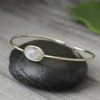 Baizaar Faceted Stone Brass Bangle Jewelry
