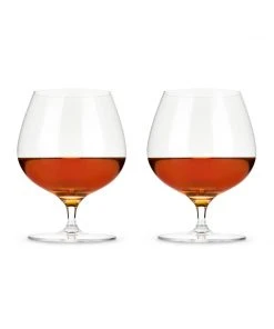 Viski Kitchen & Bar Crystal Wingback Brandy Glasses - Set Of 2