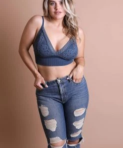 Leto Accessories Clothing, Accessories & Mens Blue Waistband Loop Lace Brami