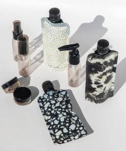 KITSCH Refillable Ultimate Travel 11pc Set - Black & Ivory Clothing, Accessories & Mens