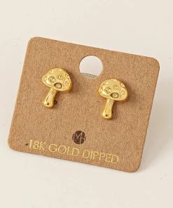 Fame Accessories Mini Mushroom Stud Earrings Clothing, Accessories & Mens