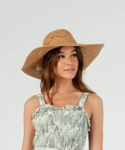 Lucca Couture Aruba Straw Hat - CAMEL Clothing, Accessories & Mens