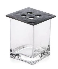 Willow Group Square Glass Vase With Cast Iron Lid Home Goods