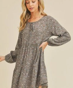 Paper Crane Clothing, Accessories & Mens Crinkle Ditsy Floral Dress