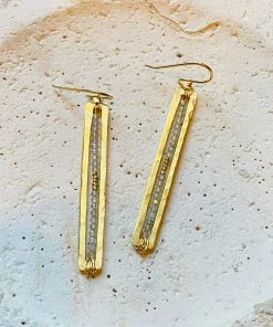 Darby Drake Jewelry & Design Microfaceted Gemstone Bar Earrings