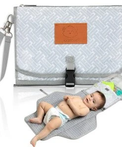 KeaBabies Baby & Pets Ezee Diaper Mat (Gray Mod)