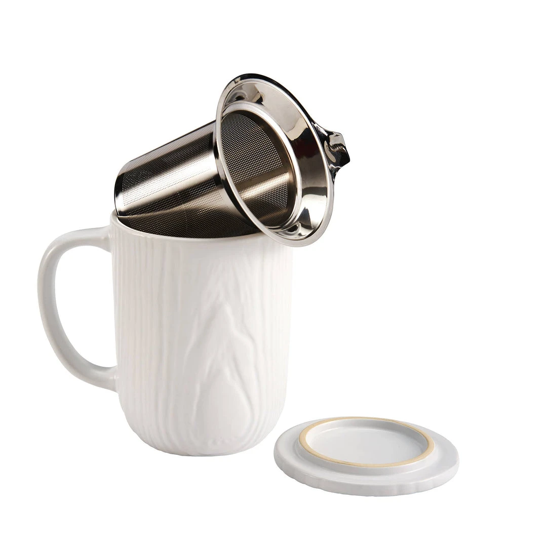 CasaWare Tea Infuser 18 Oz Mug Woodgrain Kitchen CasaWare Tea Infuser 18 Oz Mug Woodgrain Kitchen