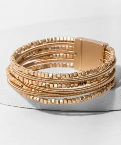 SAACHI Clothing, Accessories & Mens Scarlett Metallic Beaded Bracelet