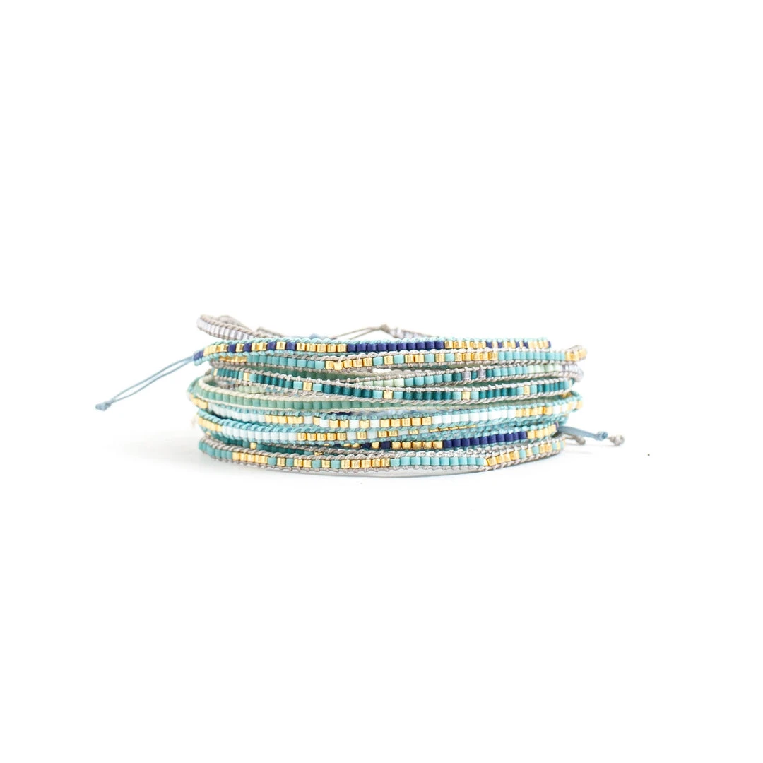Splendid Iris Blues Woven & Beaded Bracelet Clothing, Accessories & Mens Splendid Iris Blues Woven & Beaded Bracelet Clothing, Accessories & Mens