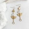 Red Giraffe Designs Clothing, Accessories & Mens Clear Quartz Star Drop Earrings