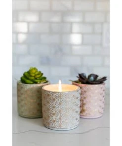 Soy Essentials LLC Candles And Scents Garden Terrace Vanilla Orchid Concrete Candle 15oz