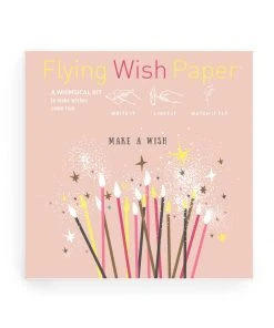FLYING WISH PAPER MAKE A WISH BIRTHDAY / Mini Kit With 15 Wishes + Accessories Stationery