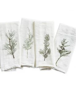 June & December Kitchen & Bar Winter Greens Napkins / Set Of 4