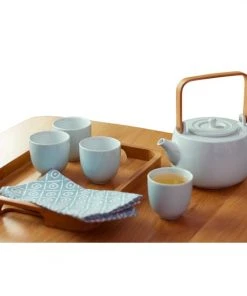 CasaWare Kitchen & Bar 7Pc White Tea Set Serenity