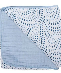 Bebe Au Lait Serenity & Sky Classic Muslin Snuggle Blanket