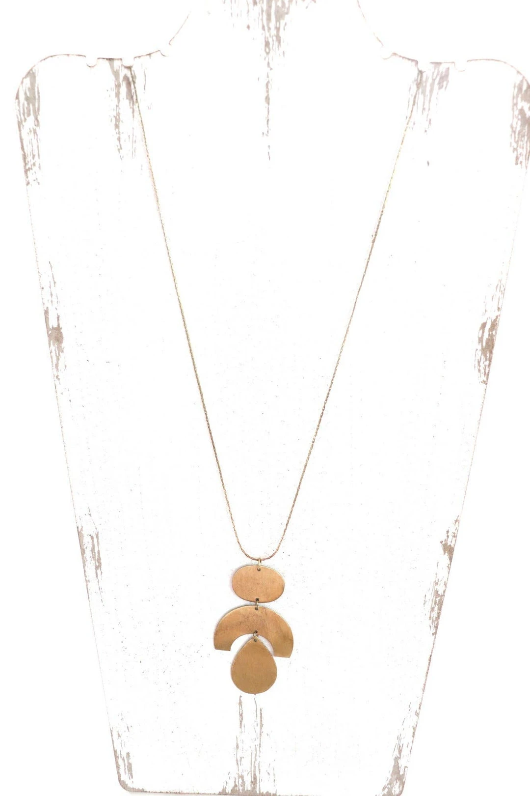 Panache Accessories Rainbow Brass Pendant Necklace Panache Accessories Rainbow Brass Pendant Necklace