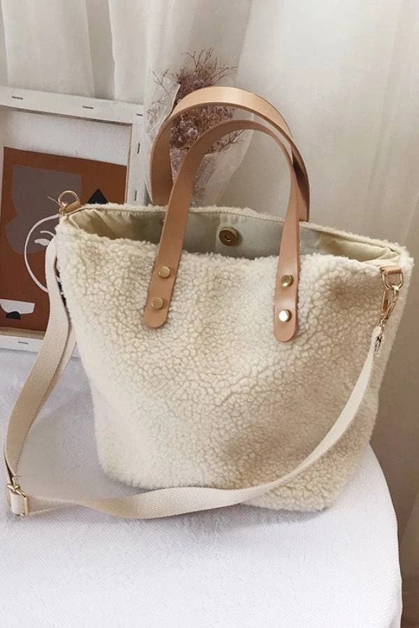 ESLEY Clothing, Accessories & Mens Stylish Faux Fur Tote Bag ESLEY Clothing, Accessories & Mens Stylish Faux Fur Tote Bag