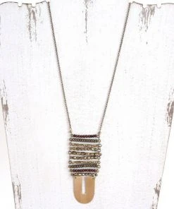 Panache Accessories Clothing, Accessories & Mens Bohemian Breaded & Brass Necklace