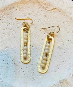Darby Drake Jewelry & Design Oblong Oval & Stones Bar Earrings Clothing, Accessories & Mens