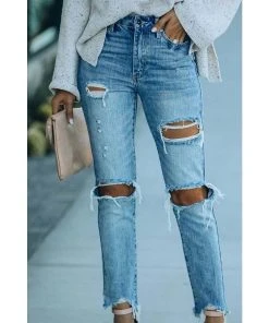 Ironsupersponge Clothing, Accessories & Mens Light Wash Distressed Skinny Jeans