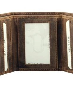 Leather Impressions Inc Tri-fold Leather Wallet Clothing, Accessories & Mens