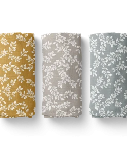 Mini Scout, LLC Baby & Pets Mustard Leafy Spring Swaddle